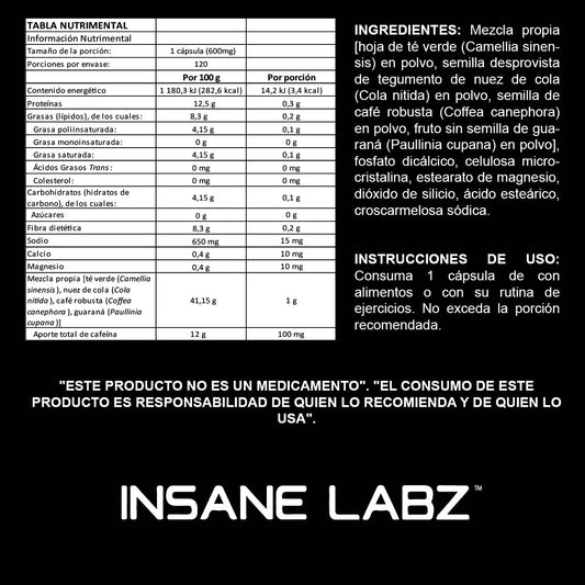 ACS Caffeine 120 Caps (120 srvs)