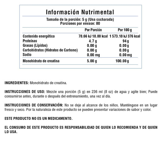 Creatine Monohydrate 400g