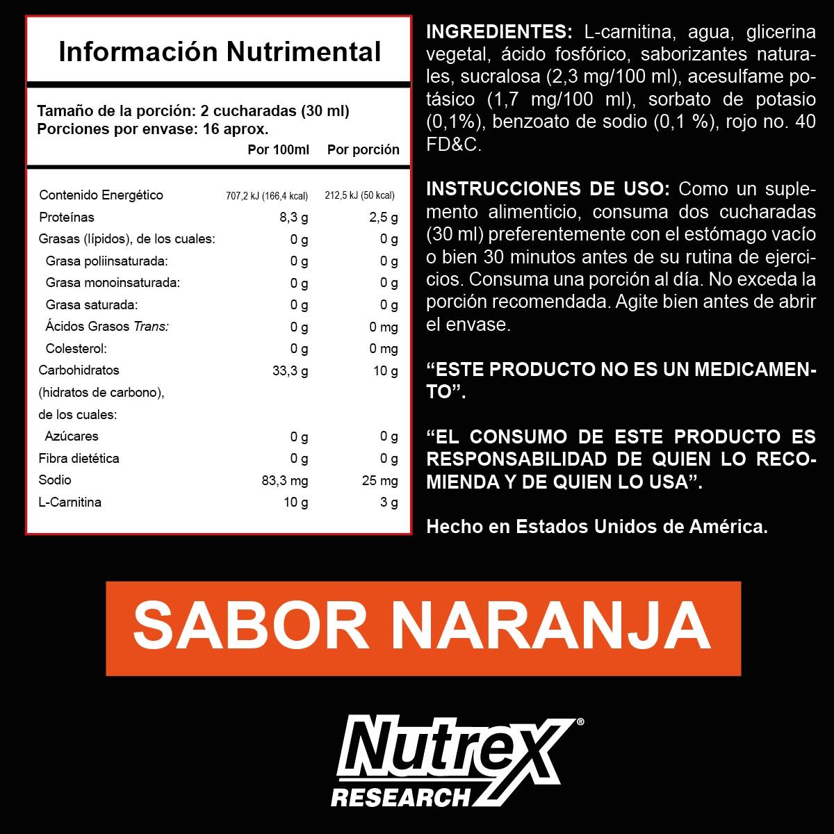 L-Carnitine 3000 16 oz