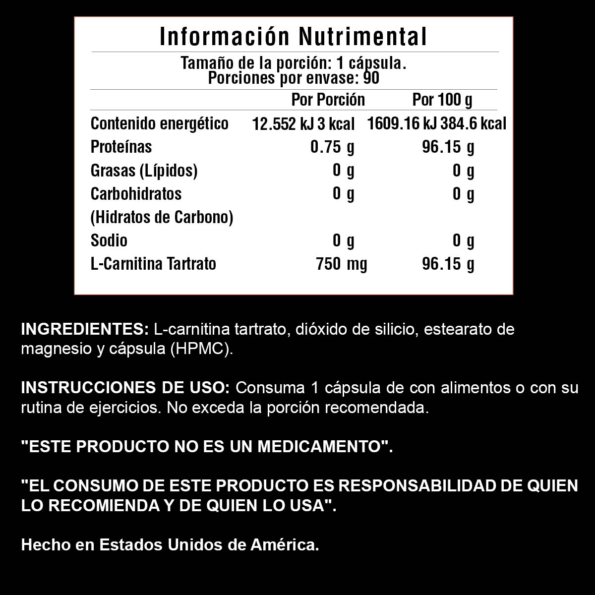 ACS L-Carnitine 90 Caps