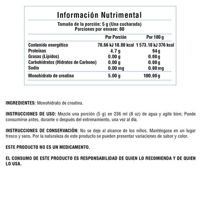 Creatine Monohydrate 400g