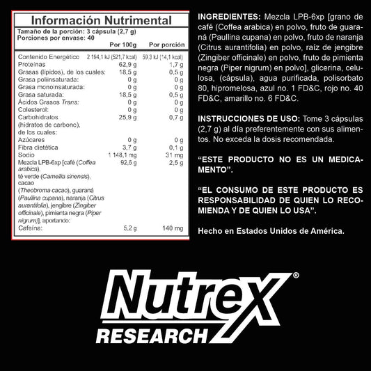 Lipo 6 Black 120 Caps.