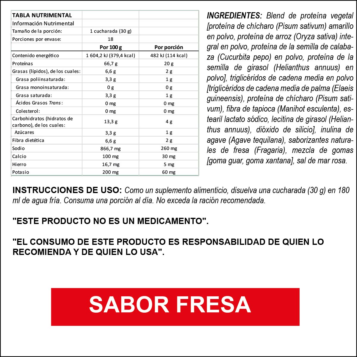 Plant Protein  1.25 lb